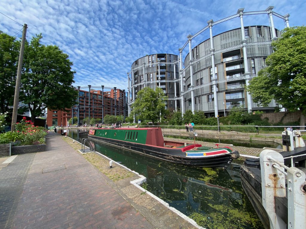 The relocated gasometers at King’s Cross