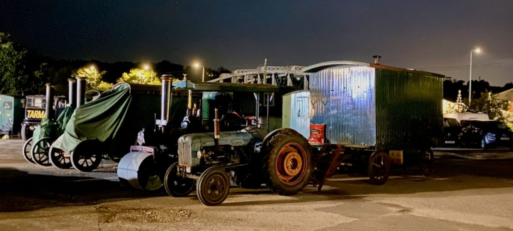 Engines and boats at Acton Bridge Steam Party